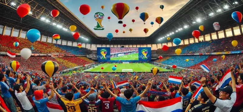 Kemeriahan di Stadion Gelora Bung Karno dengan Balon Suporter